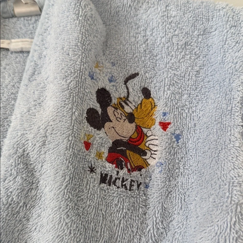 Zara Disney Light Blue Kids Robe with Mickey Mouse Design